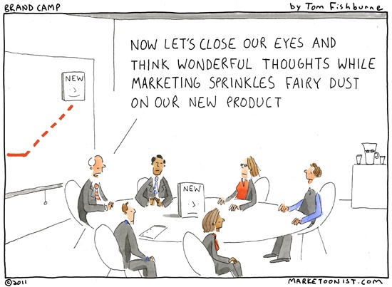 Een grappige strip over marketing, gemaakt door marketoonist