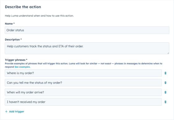 Customer agent perform actions