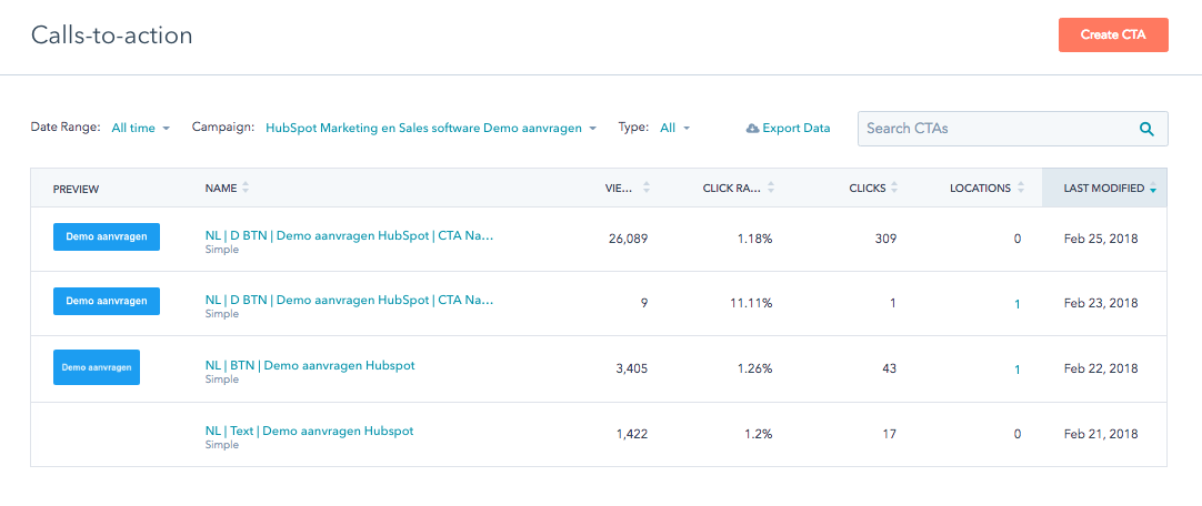 feature hubspot call to action