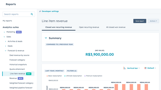 Line item revenue