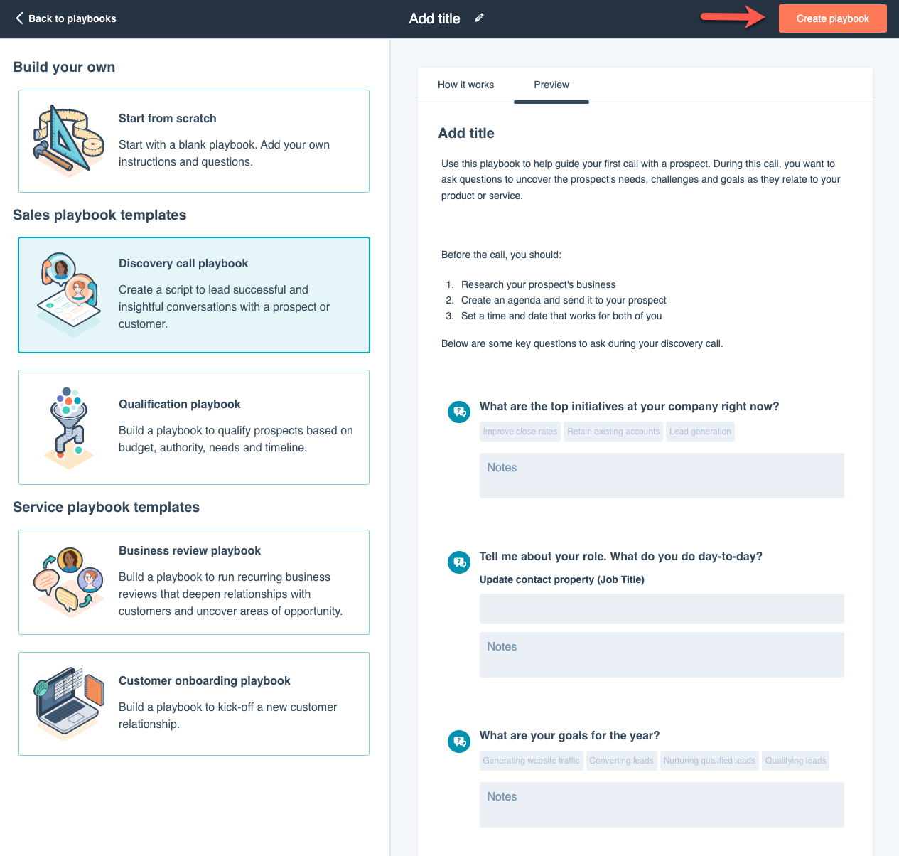 HubSpot Playbooks