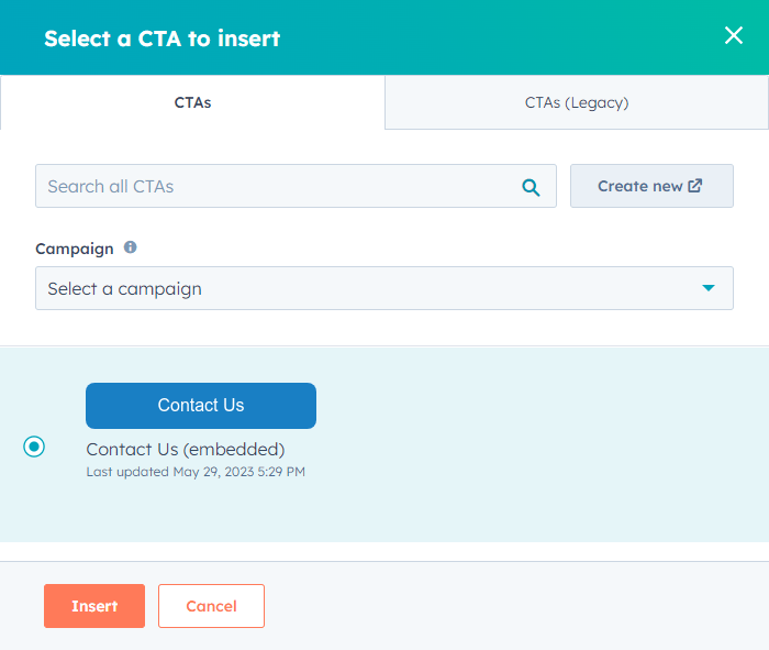 HubSpot Embedded CTA