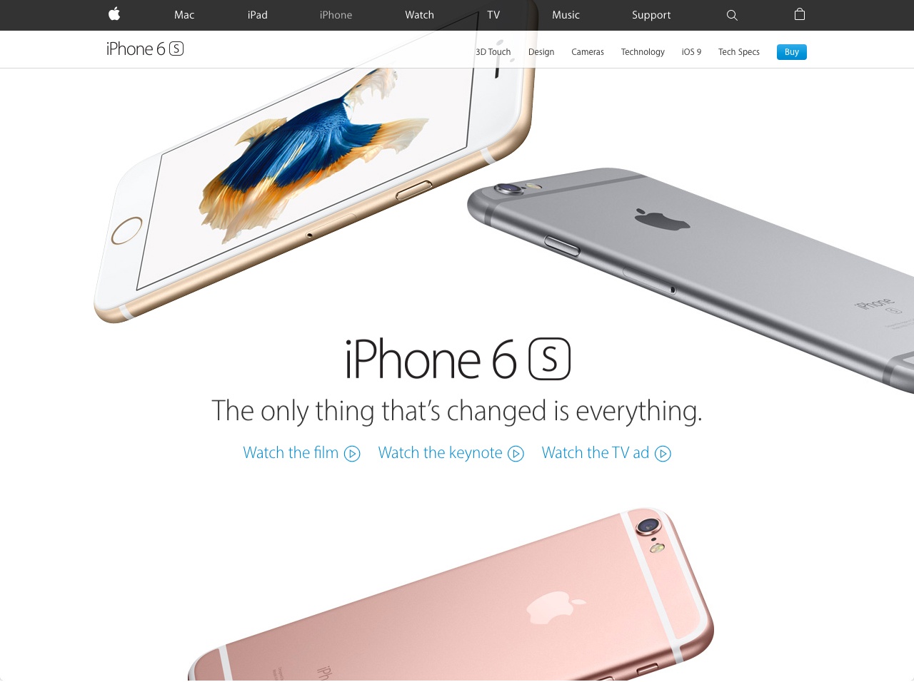 de website van apple welke grote afbeeldingen van iphones vertoond